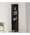 vidaXL Corner Cabinet Black 27.5x27x140cm Engineered Wood