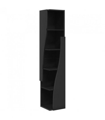vidaXL Corner Cabinet Black 27.5x27x140cm Engineered Wood