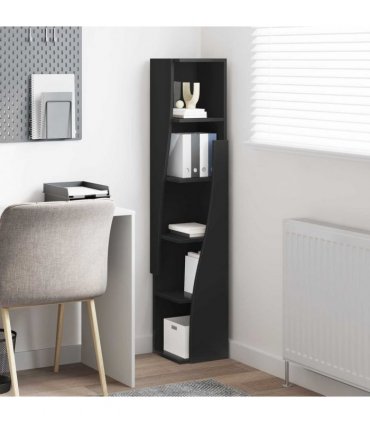 vidaXL Corner Cabinet Black 27.5x27x140cm Engineered Wood