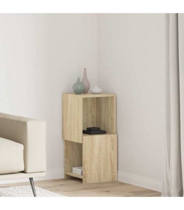 vidaXL Corner Cabinet Sonoma Oak 30.5x30x65cm Engineered Wood — Size: 30x30.5x65cm