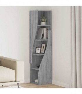 vidaXL Corner Cabinet Grey Sonoma 32x32x140cm Engineered Wood