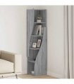 vidaXL Corner Cabinet Grey Sonoma 32x32x140cm Engineered Wood