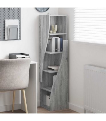 vidaXL Corner Cabinet Grey Sonoma 32x32x140cm Engineered Wood
