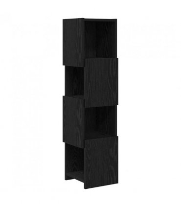 vidaXL Corner Cabinet Black Oak 25.5x25x102cm Engineered Wood — Size: 25x25.5x102cm