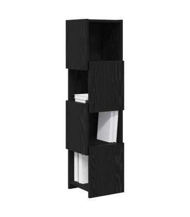 vidaXL Corner Cabinet Black Oak 25.5x25x102cm Engineered Wood — Size: 25x25.5x102cm