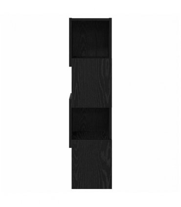 vidaXL Corner Cabinet Black Oak 25.5x25x102cm Engineered Wood — Size: 25x25.5x102cm