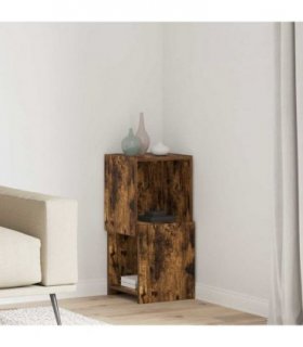 vidaXL Corner Cabinet Smoked Oak 30.5x30x65cm Engineered Wood — Size: 30x30.5x65cm