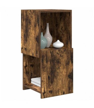 vidaXL Corner Cabinet Smoked Oak 30.5x30x65cm Engineered Wood — Size: 30x30.5x65cm