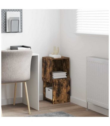 vidaXL Corner Cabinet Smoked Oak 30.5x30x65cm Engineered Wood — Size: 30x30.5x65cm