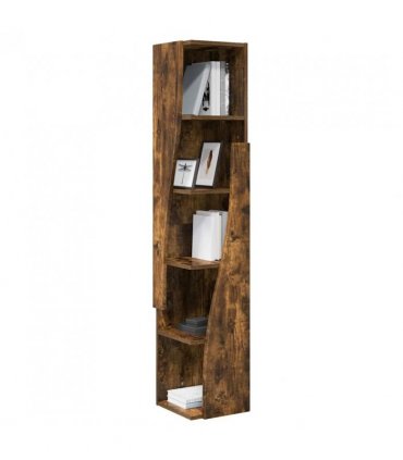 vidaXL Corner Cabinet Smoked Oak 27.5x27x140cm Engineered Wood