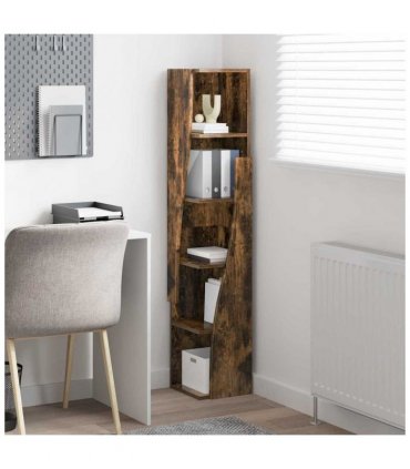 vidaXL Corner Cabinet Smoked Oak 27.5x27x140cm Engineered Wood