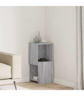 vidaXL Corner Cabinet Grey Sonoma 30.5x30x65cm Engineered Wood — Size: 30x30.5x65cm