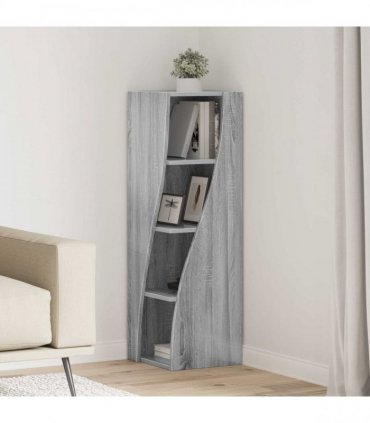 vidaXL Corner Cabinet Grey Sonoma 32x32x102cm Engineered Wood