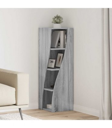 vidaXL Corner Cabinet Grey Sonoma 32x32x102cm Engineered Wood