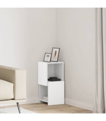 vidaXL Corner Cabinet 25.5x25x55cm Engineered Wood — Colour: White, Size: 25x25.5x55cm