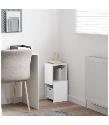vidaXL Corner Cabinet 25.5x25x55cm Engineered Wood — Colour: White, Size: 25x25.5x55cm