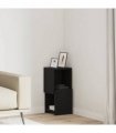 vidaXL Corner Cabinet Black Oak 25.5x25x55cm Engineered Wood — Size: 25x25.5x55cm