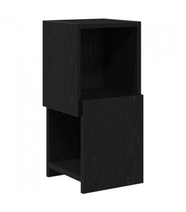 vidaXL Corner Cabinet Black Oak 25.5x25x55cm Engineered Wood — Size: 25x25.5x55cm