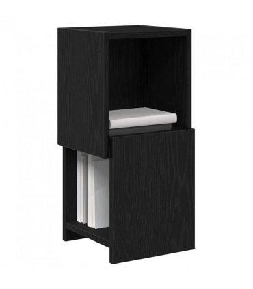 vidaXL Corner Cabinet Black Oak 25.5x25x55cm Engineered Wood — Size: 25x25.5x55cm