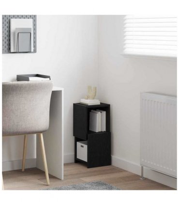 vidaXL Corner Cabinet Black Oak 25.5x25x55cm Engineered Wood — Size: 25x25.5x55cm