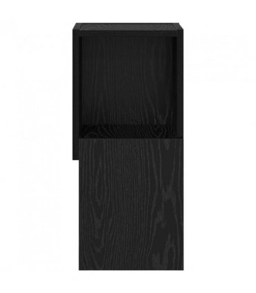 vidaXL Corner Cabinet Black Oak 25.5x25x55cm Engineered Wood — Size: 25x25.5x55cm