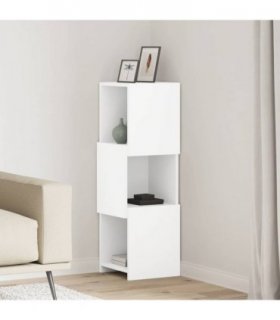 vidaXL Corner Cabinet 30.5x30x95cm Engineered Wood — Colour: White, Size: 30x30.5x95cm