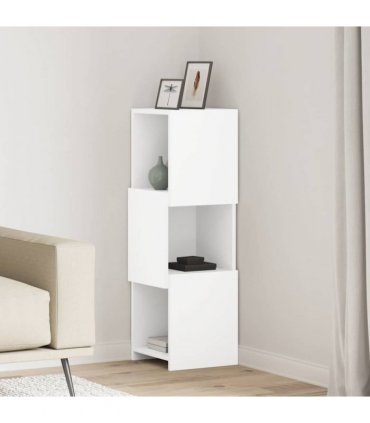 vidaXL Corner Cabinet 30.5x30x95cm Engineered Wood — Colour: White, Size: 30x30.5x95cm