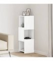 vidaXL Corner Cabinet 30.5x30x95cm Engineered Wood — Colour: White, Size: 30x30.5x95cm