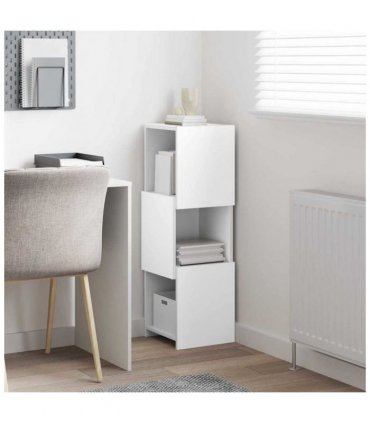 vidaXL Corner Cabinet 30.5x30x95cm Engineered Wood — Colour: White, Size: 30x30.5x95cm