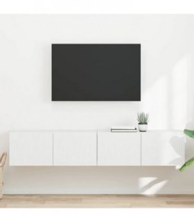 vidaXL TV Wall Cabinet 2 pcs White 78.5 x 31 x 29.5 cm Engineered Wood