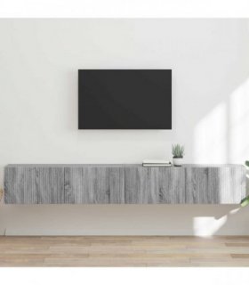 vidaXL TV Wall Cabinet 2 pcs Grey Sonoma 98 x 31 x 29.5 cm
