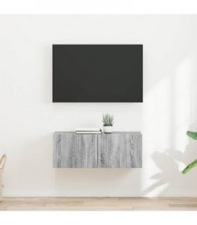 vidaXL TV Wall Cabinet 2 pcs Grey Sonoma 39 x 31 x 29.5 cm