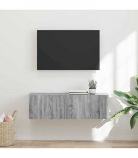 vidaXL TV Wall Cabinet Grey Sonoma 98 x 31 x 29.5 cm Engineered Wood