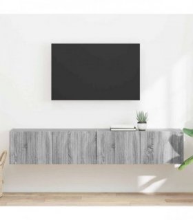vidaXL TV Wall Cabinet 2 pcs Grey Sonoma 78.5 x 31 x 29.5 cm