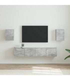 vidaXL TV Wall Cabinet 2 pcs Concerte 30 x 31 x 40 cm Engineered Wood — Colour: Concrete grey