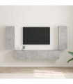 vidaXL TV Wall Cabinet 2 pcs Concerte 30 x 31 x 80 cm Engineered Wood — Colour: Concrete grey