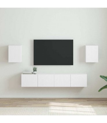 vidaXL TV Wall Cabinet 2 pcs White 30 x 31 x 40 cm Engineered Wood