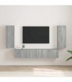 vidaXL TV Wall Cabinet Wall-mounted 2 pcs Grey Sonoma 30 x 31 x 80 cm
