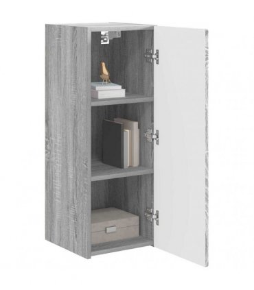 vidaXL TV Wall Cabinet Wall-mounted 2 pcs Grey Sonoma 30 x 31 x 80 cm