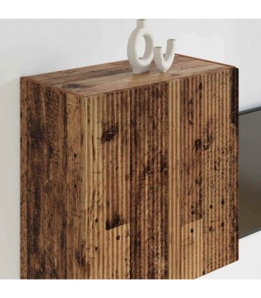 vidaXL TV Wall Cabinet Old Wood 59.5 x 31 x 60 cm Engineered Wood