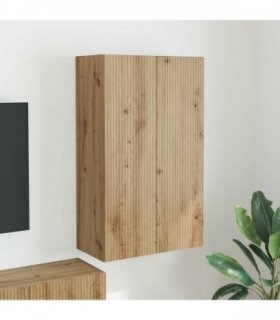 vidaXL TV Wall Cabinet Artisan Oak 59.5 x 31 x 100 cm Engineered Wood