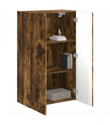 vidaXL TV Wall Cabinet Smoked Oak 59.5 x 31 x 100 cm Engineered Wood