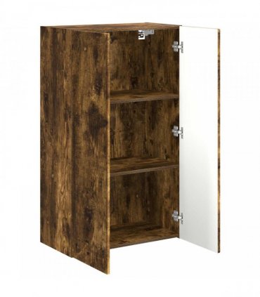 vidaXL TV Wall Cabinet Smoked Oak 59.5 x 31 x 100 cm Engineered Wood