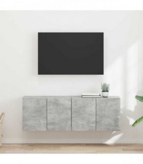 vidaXL TV Wall Cabinet 2 pcs Concrete Grey 59.5 x 31 x 40 cm