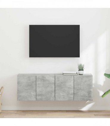 vidaXL TV Wall Cabinet 2 pcs Concrete Grey 59.5 x 31 x 40 cm