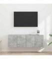 vidaXL TV Wall Cabinet 2 pcs Concrete Grey 59.5 x 31 x 40 cm