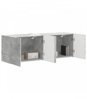vidaXL TV Wall Cabinet 2 pcs Concrete Grey 59.5 x 31 x 40 cm