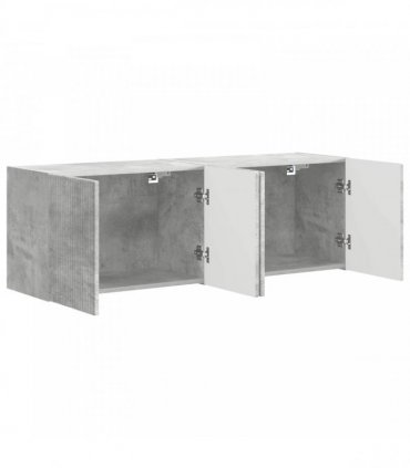 vidaXL TV Wall Cabinet 2 pcs Concrete Grey 59.5 x 31 x 40 cm