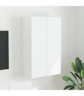 vidaXL TV Wall Cabinet White 59.5 x 31 x 100 cm Engineered Wood