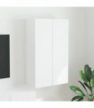 vidaXL TV Wall Cabinet White 59.5 x 31 x 100 cm Engineered Wood